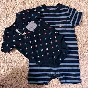 Gap 3-6 month romper & onsie bundle